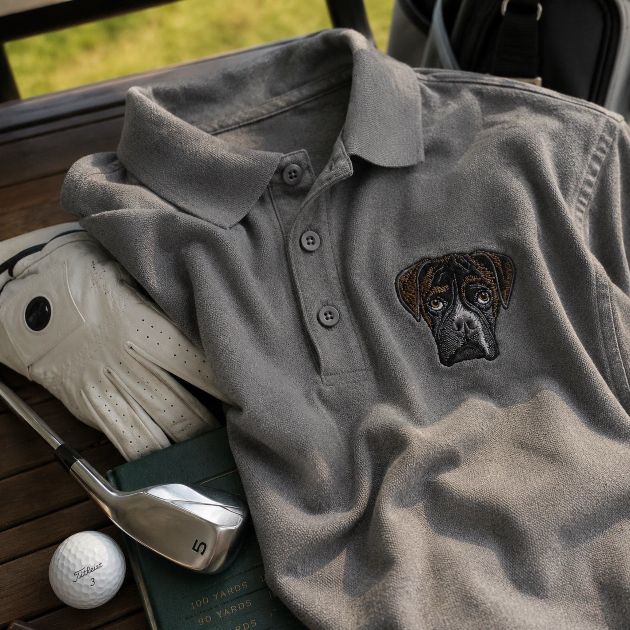 Custom Pet Portrait Embroidered Polo