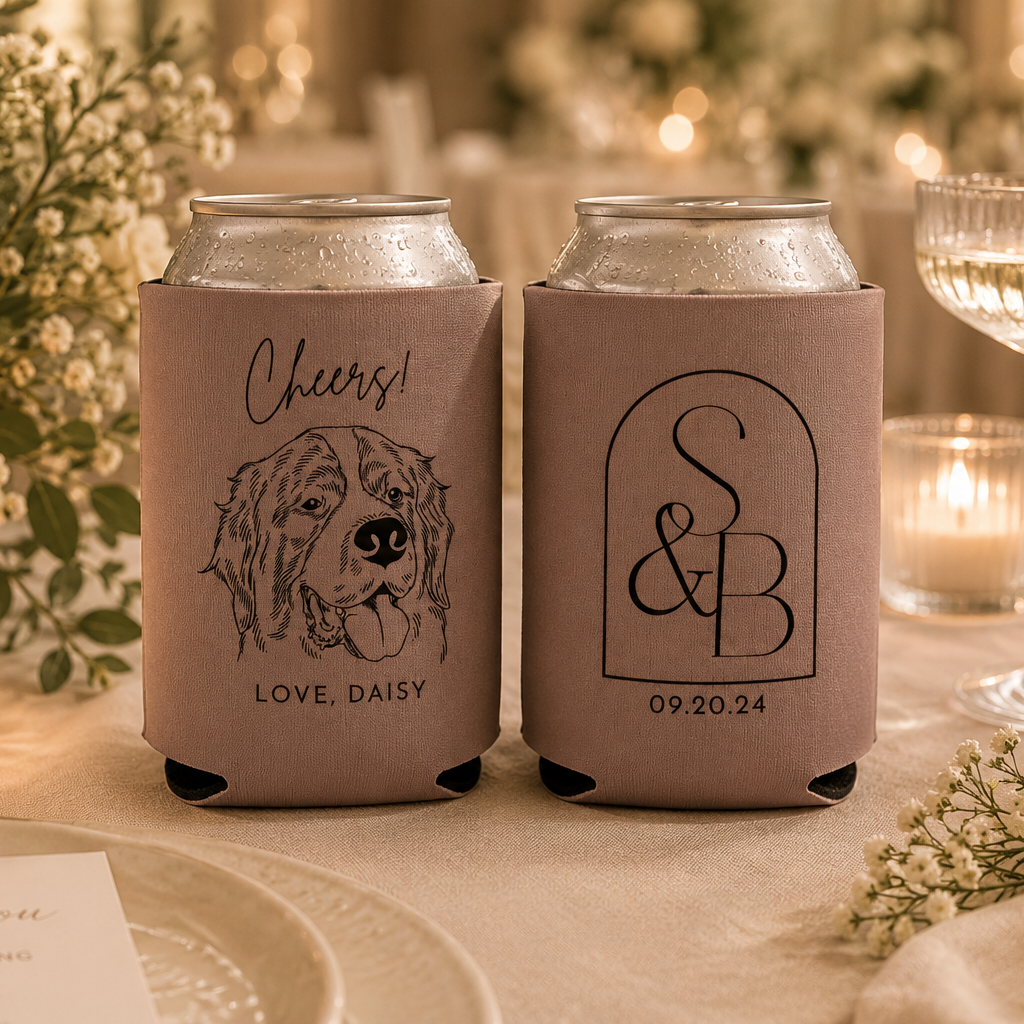 Custom Pet Portrait Can Coolers