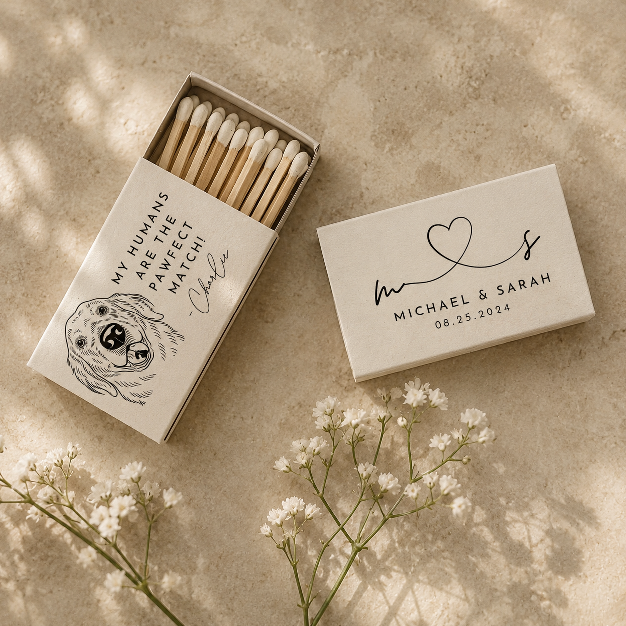 Custom Pet Portrait Matchboxes