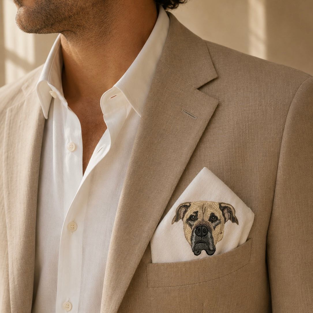 Custom Embroidered Pet Pocket Square