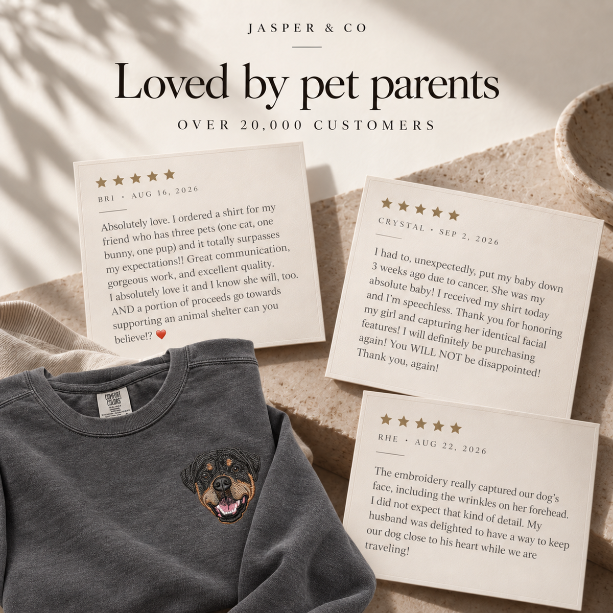 Custom Unisex Embroidered Pet Portrait Hoodie