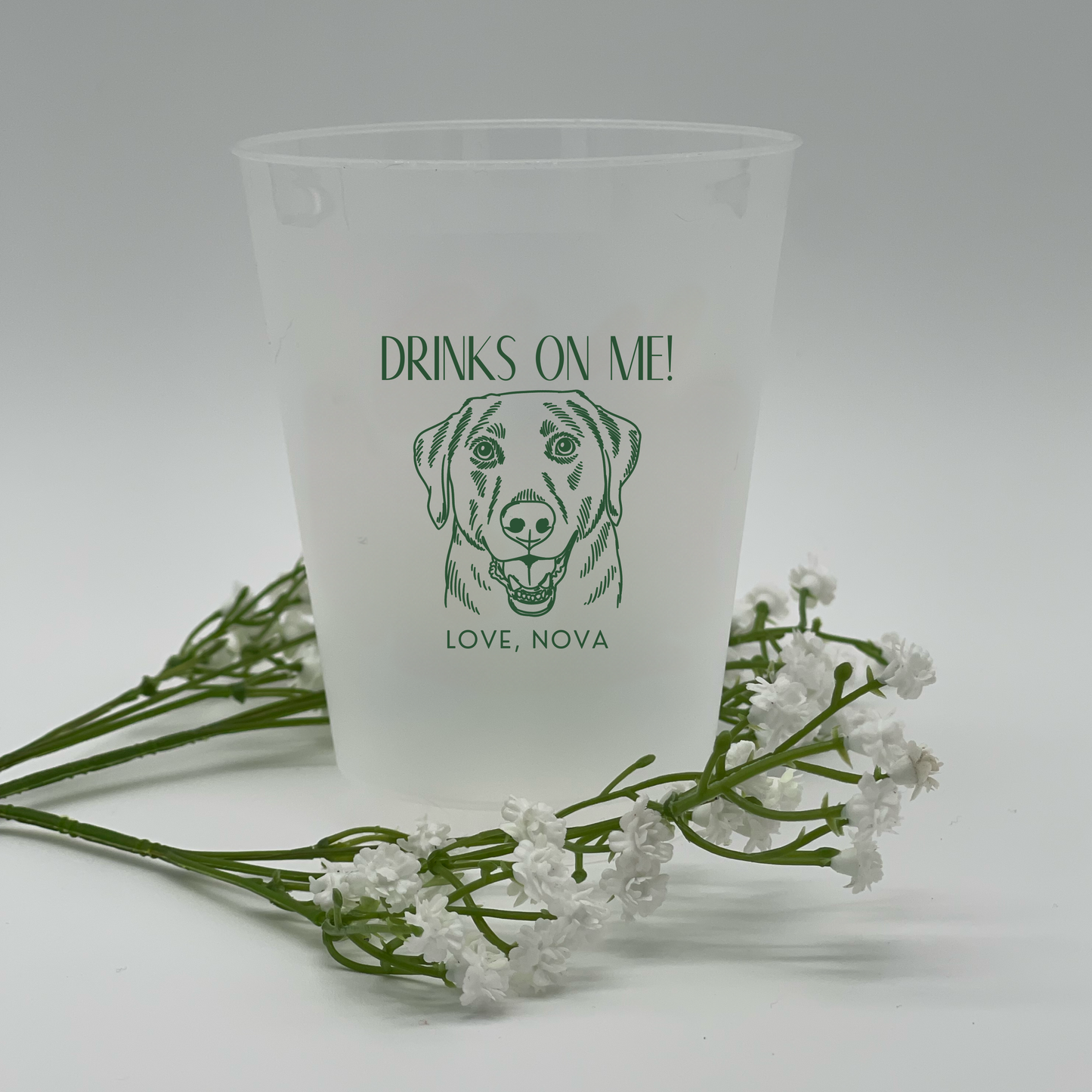 Custom Pet Portrait Frosted Cups