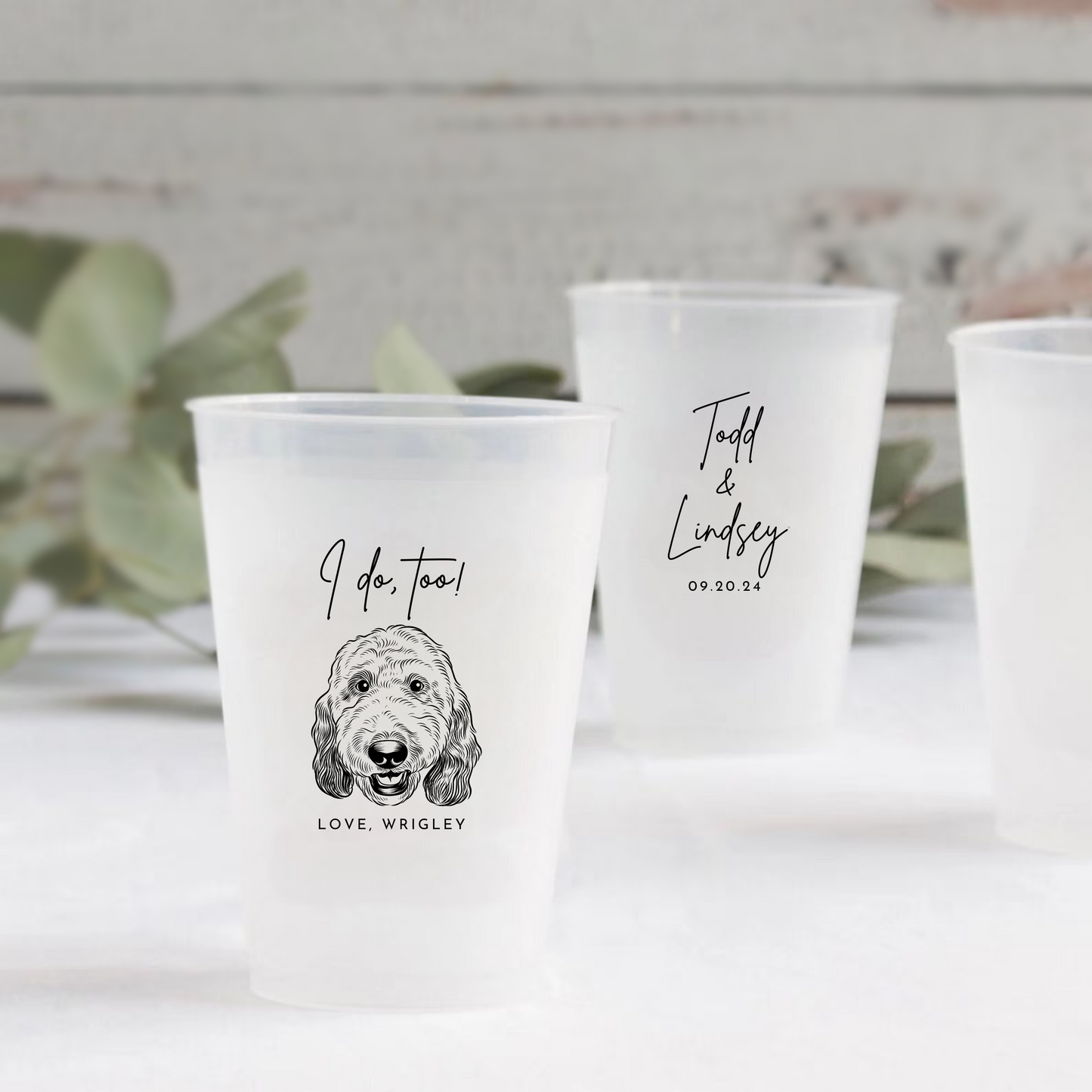 Custom Pet Portrait Frosted Cups