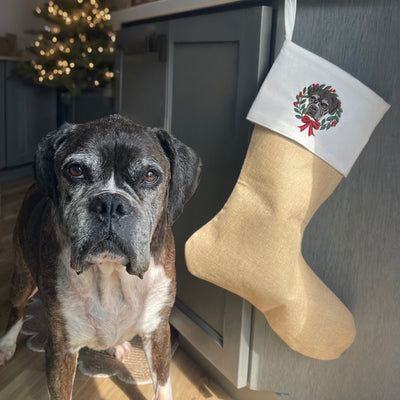 Custom Pet Embroidered Christmas Stocking