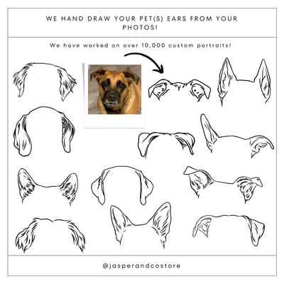 Custom Pet Ear Ornament