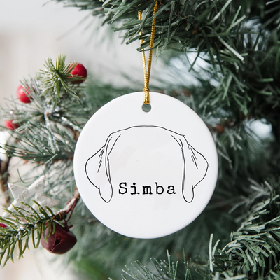 Custom Pet Ear Ornament