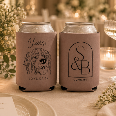 Custom Pet Portrait Can Coolers