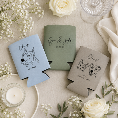 Custom Pet Portrait Can Coolers