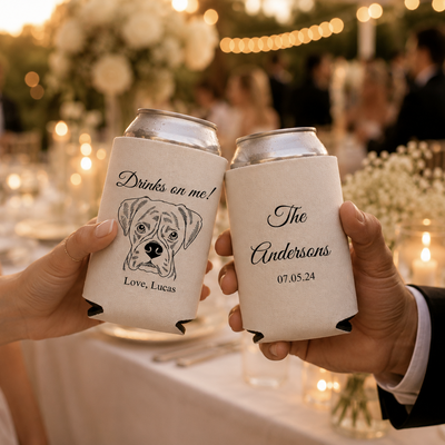 Custom Pet Portrait Can Coolers