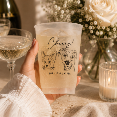 Custom Pet Portrait Frosted Cups