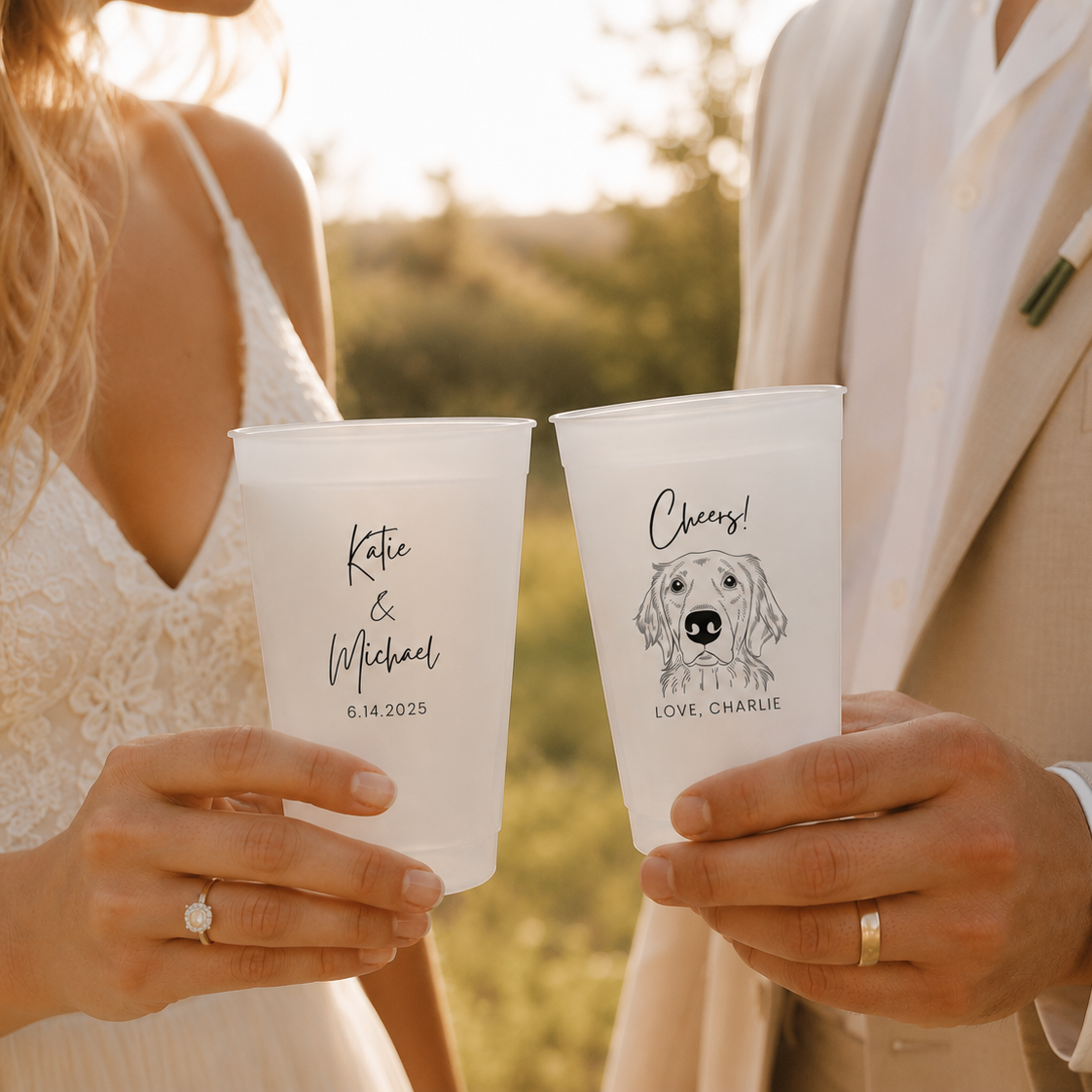 Custom Pet Portrait Frosted Cups