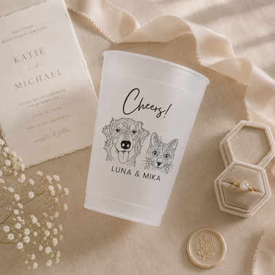 Custom Pet Portrait Frosted Cups
