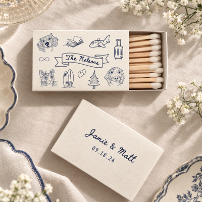 Custom Doodle Pet Portrait Matchboxes