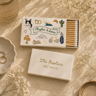 Custom Color Doodle Pet Portrait Matchboxes