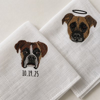 Custom Embroidered Pet Pocket Square