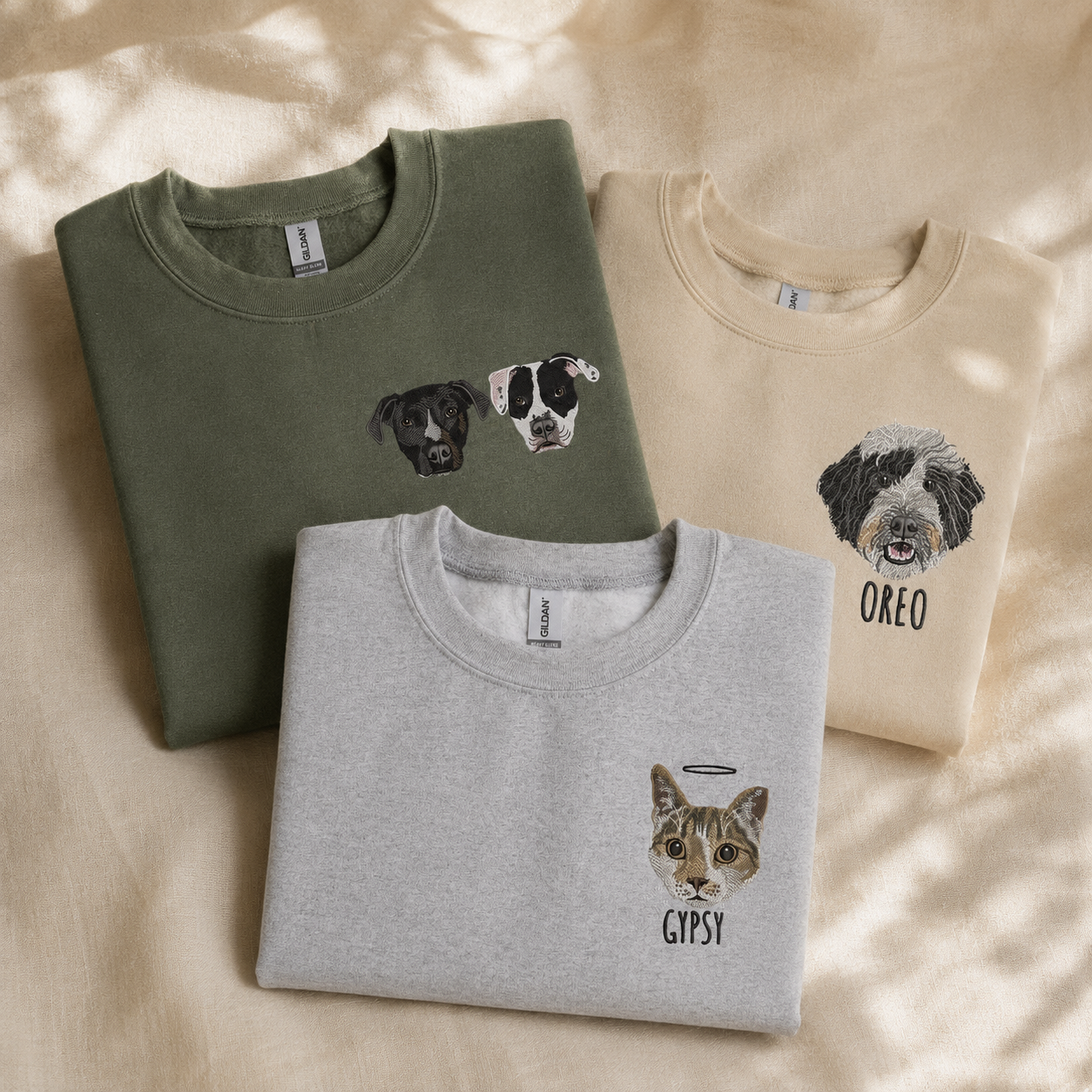 Custom Unisex Embroidered Pet Sweatshirt