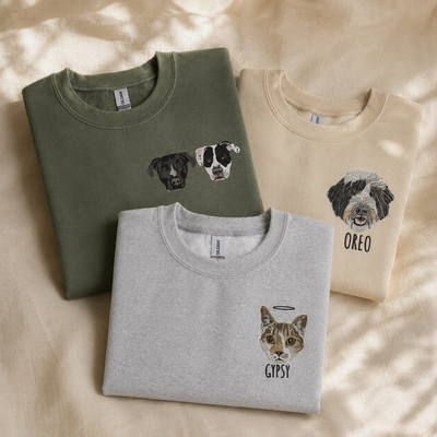 Custom Unisex Embroidered Pet Sweatshirt