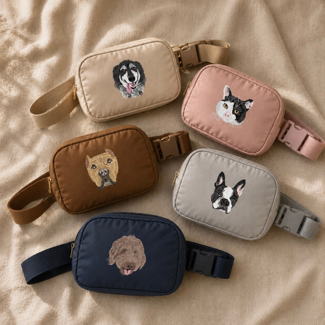 Custom Embroidered Pet Belt Bag