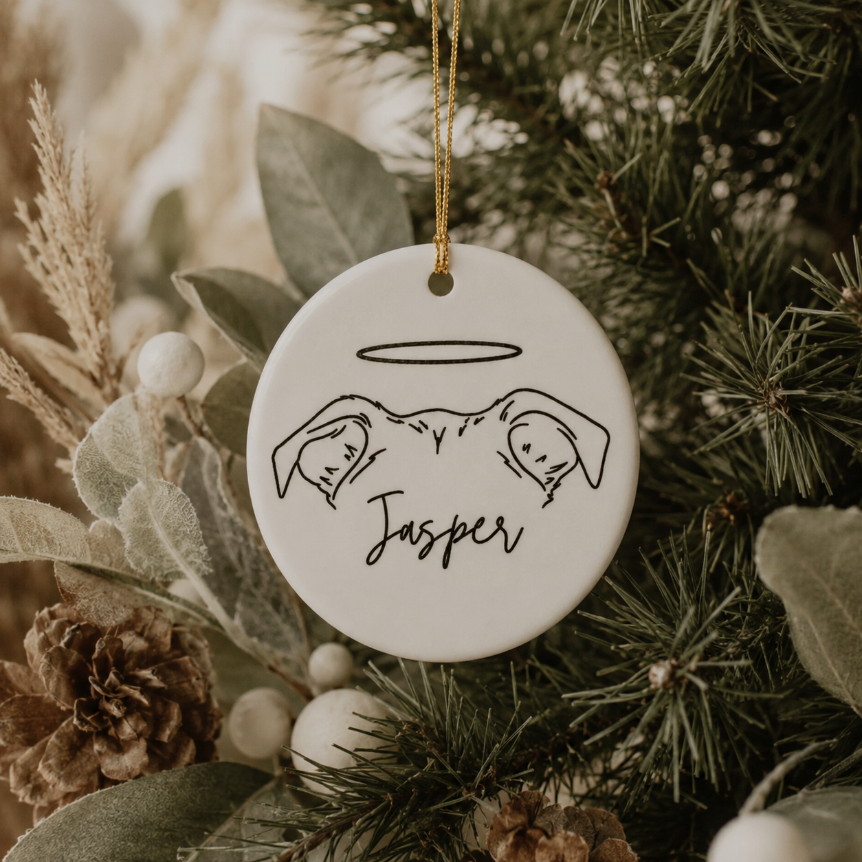 Custom Pet Ear Ornament