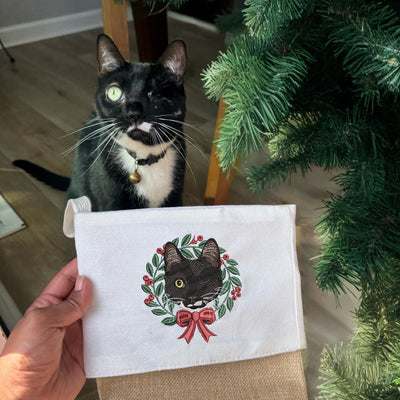 Custom Pet Embroidered Christmas Stocking