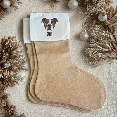Custom Pet Embroidered Christmas Stocking