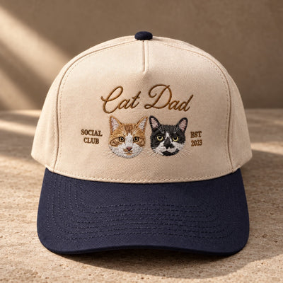 Custom Pet Embroidered 5 Panel Structured Snapback Hat