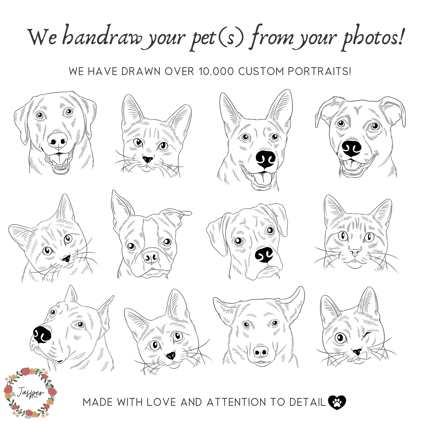 Custom Pet Portrait Cocktail Napkins