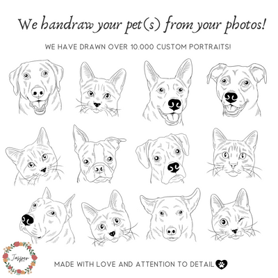 Custom Foil Pet Portrait Cocktail Napkins