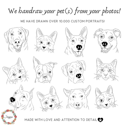 Custom Pet Portrait Cocktail Napkins