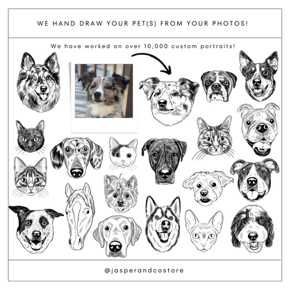 Custom Pet Portrait Glass Mug