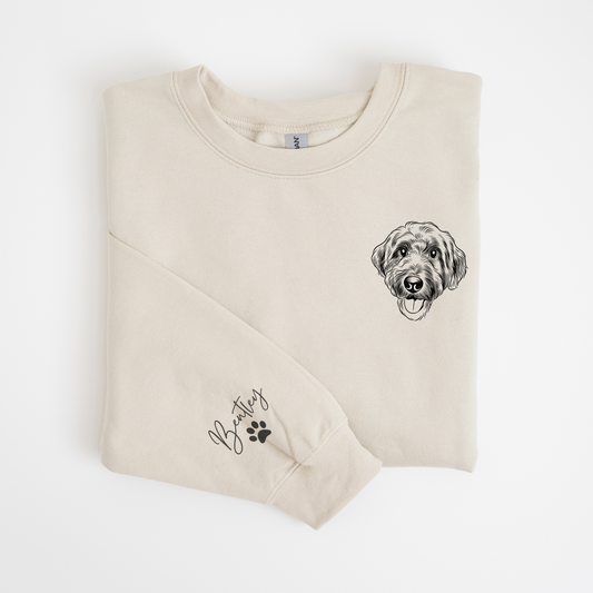 Custom Printed Pet Portrait Sweatshirt