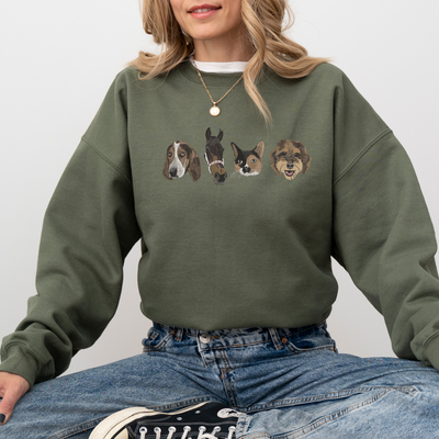 Custom Unisex Embroidered Pet Sweatshirt