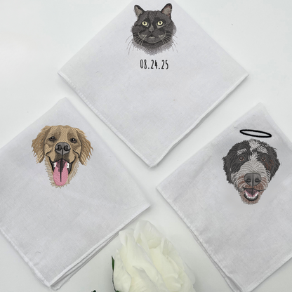 Custom Embroidered Pet Pocket Square