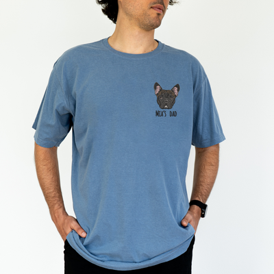 Custom Unisex Embroidered Pet Portrait Tee