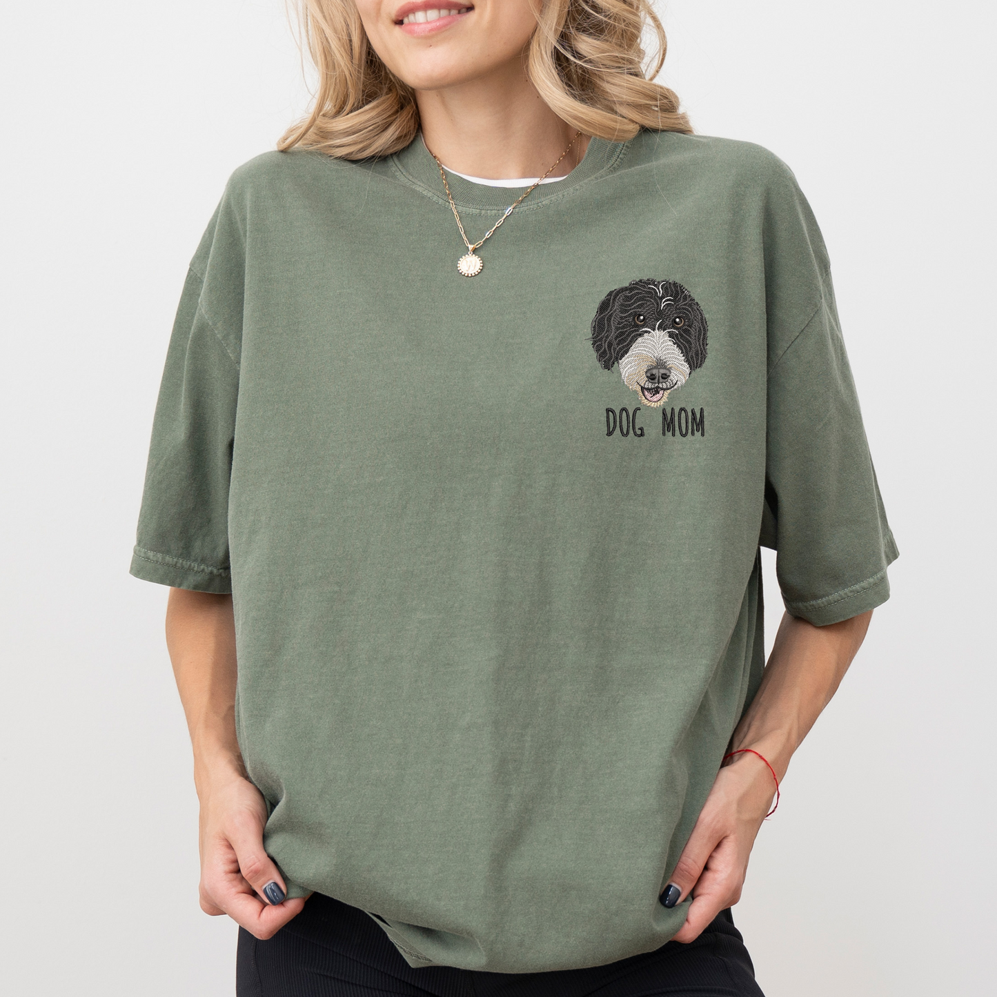 Custom Embroidered Pet Portrait Tee