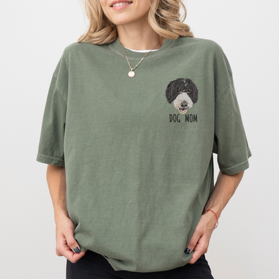Custom Unisex Embroidered Pet Portrait Tee