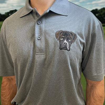 Custom Pet Portrait Embroidered Polo