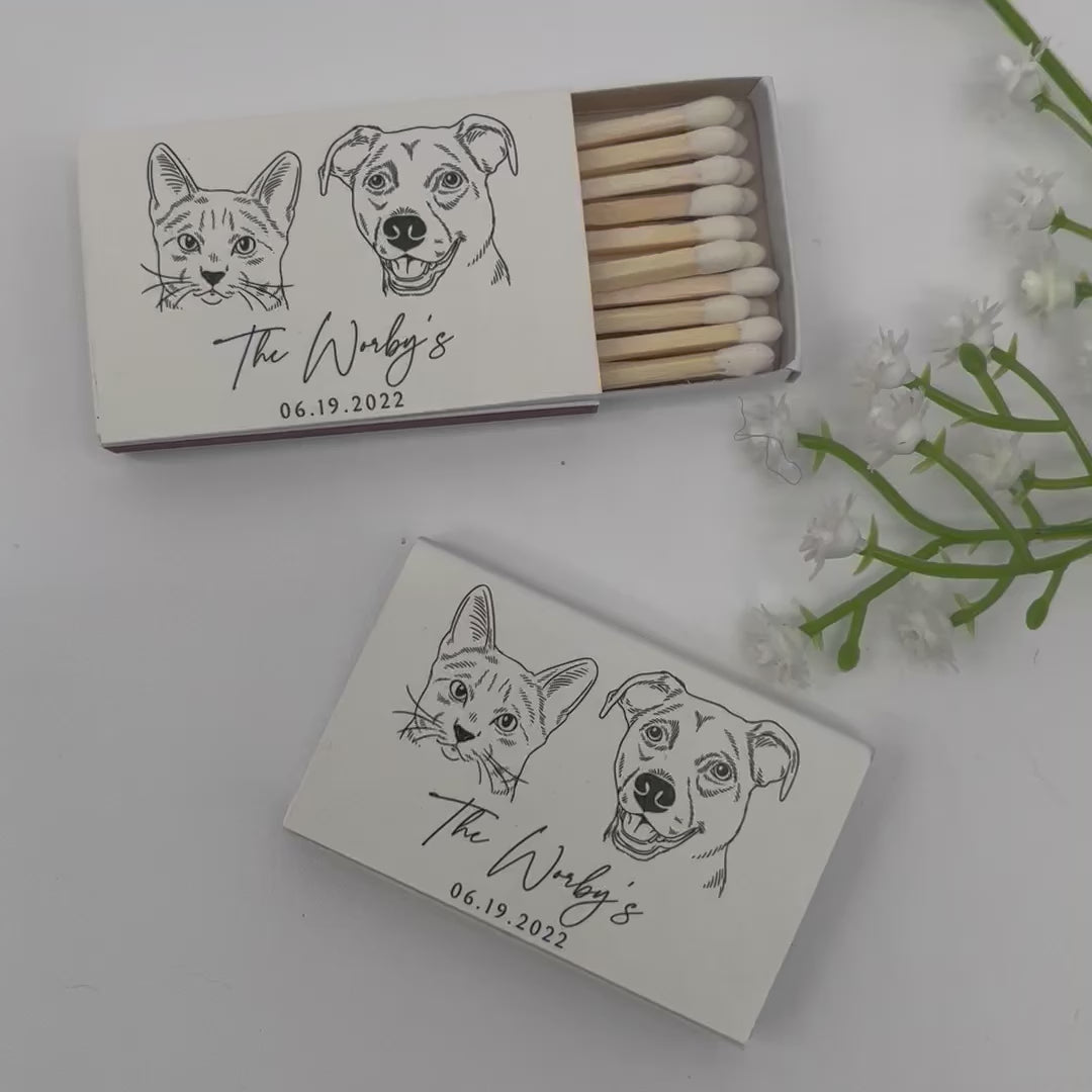 Custom Pet Portrait Matchboxes