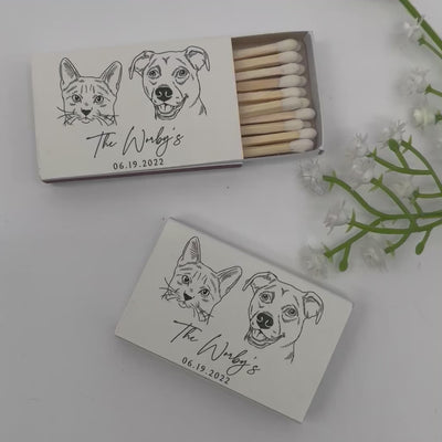 Custom Pet Portrait Matchboxes