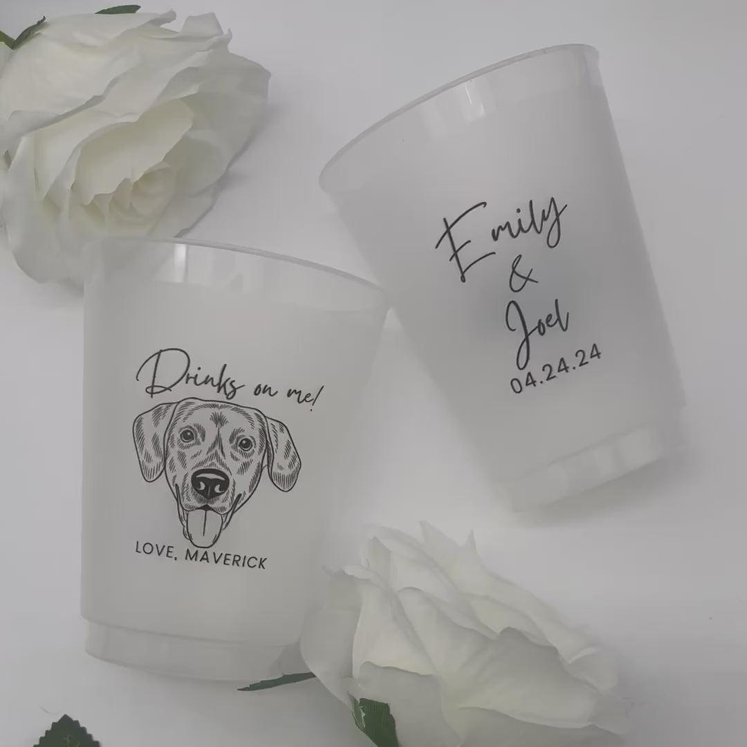 Custom Pet Portrait Frosted Cups