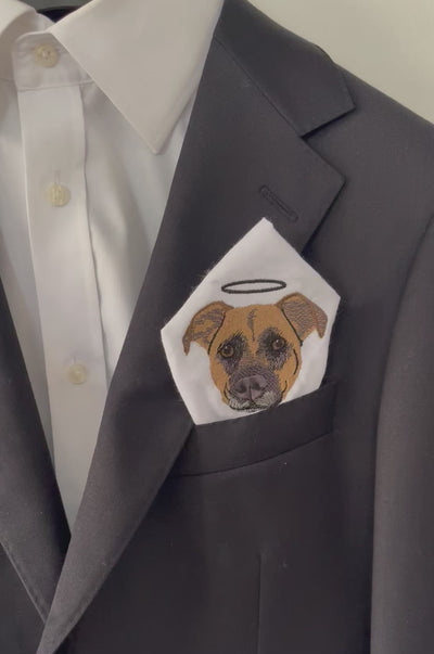 Custom Embroidered Pet Pocket Square