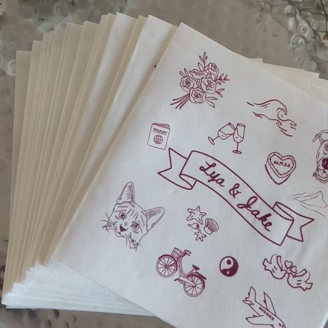 Custom Pet Portrait Doodle Napkins