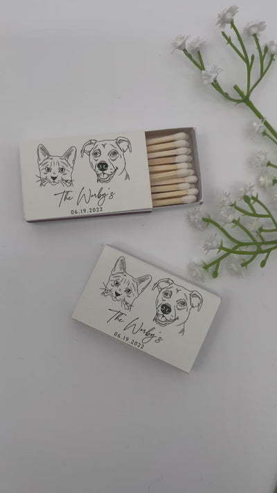 Custom Pet Portrait Matchboxes