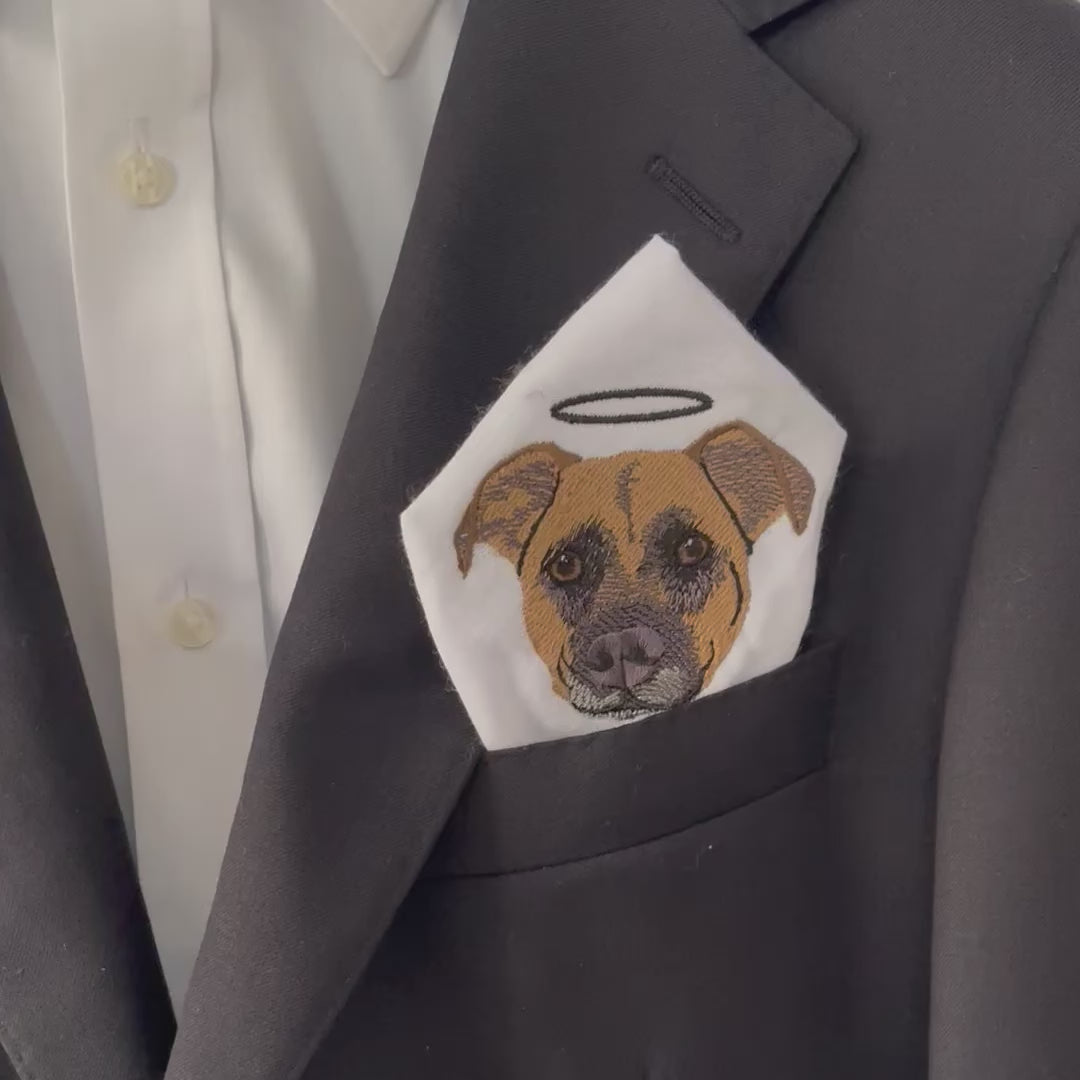 Custom Embroidered Pet Pocket Square